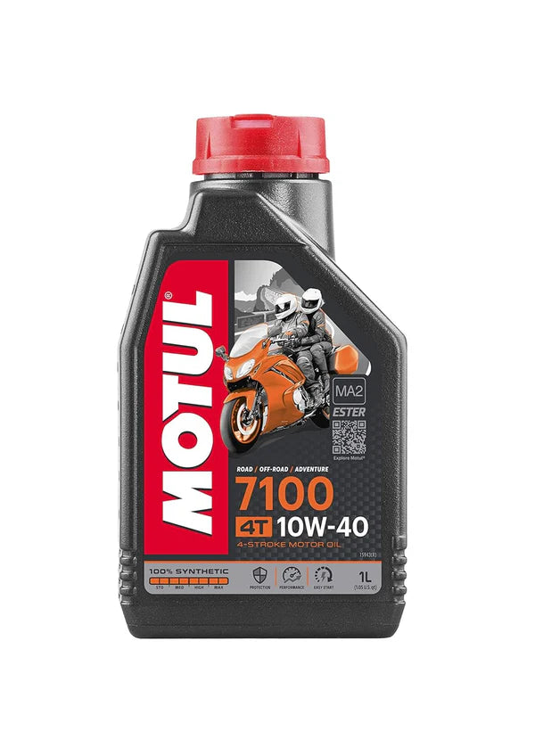 Motul 7100 4T Fully Synthetic 10W-40 Petrol Engine Oil for Bikes (1 L) - ItZspeed