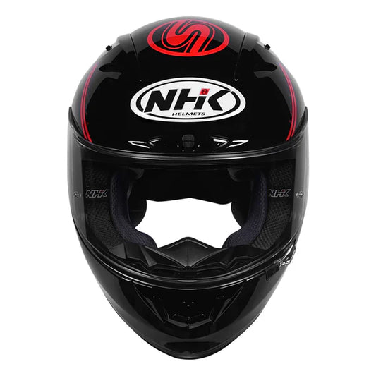 NHK GP R Tech Street Undisputed Black & Red Helmet - ItZspeed