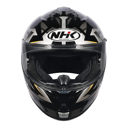 NHK K5R Wingstar Black & golden color Helmet - ItZspeed