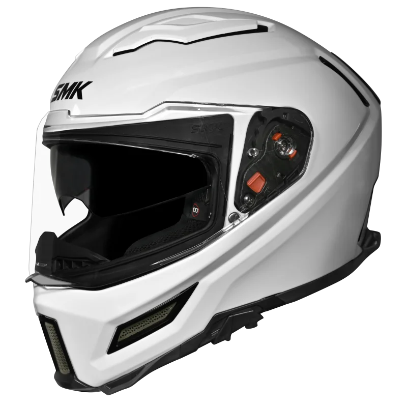 Buy online SMK Agnar Solid White Color Helmet at best price in India