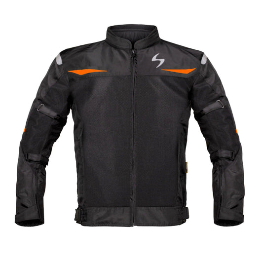 Scala Blaze Riding Jacket - Black and Orange Color - ItZspeed