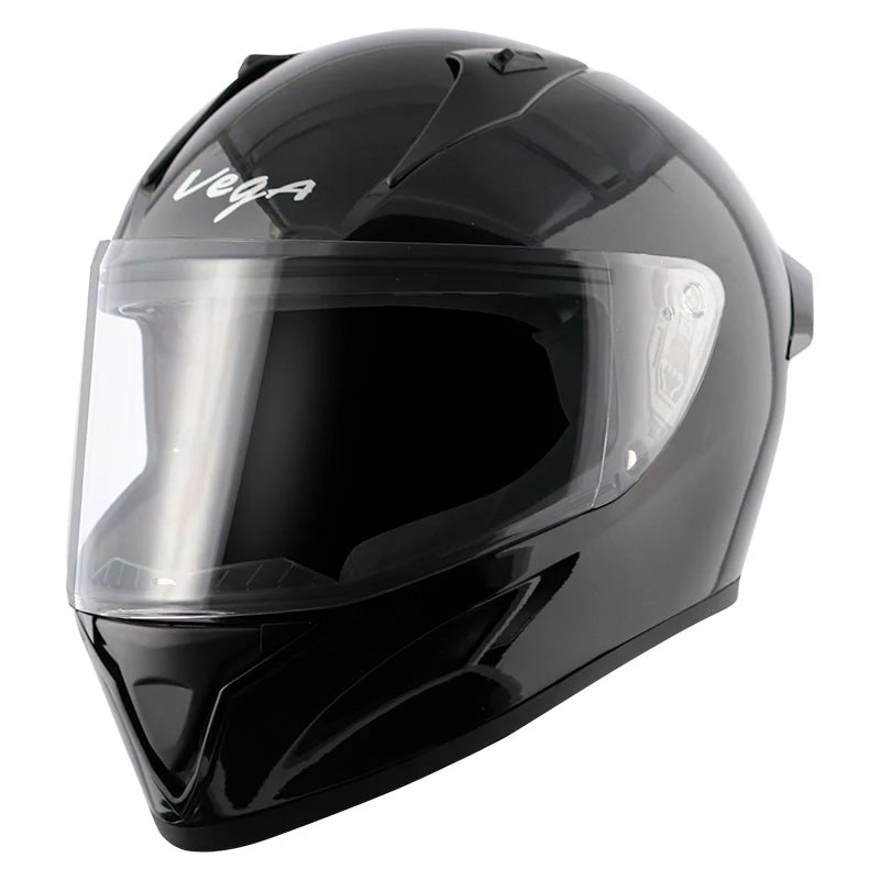 Buy online Vega Bolt Black Color Helmet at best price in India