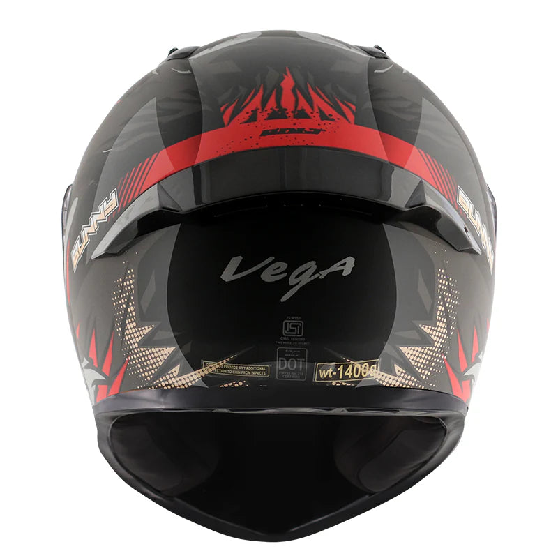 Buy online Vega Bolt Bunny Black & Red Color Helmet