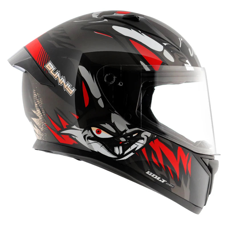 Buy online Vega Bolt Bunny Black & Red Color Helmet at best price