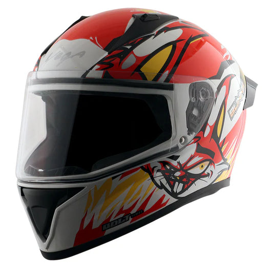 Vega Bolt Bunny White & Orange Color Helmet - ItZspeed
