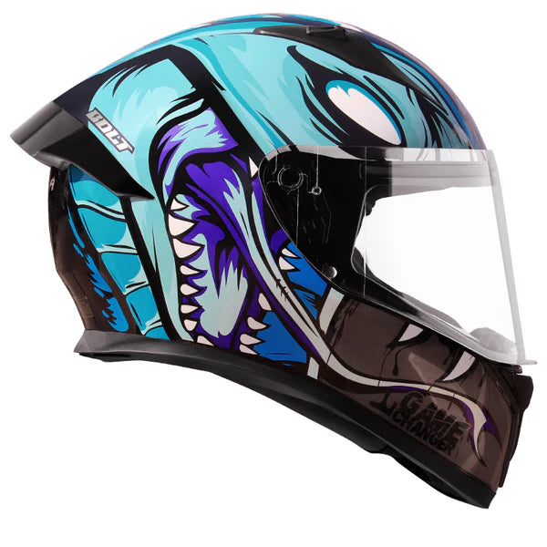 Buy online Vega Bolt Game Changer Black & Blue Color Helmet
