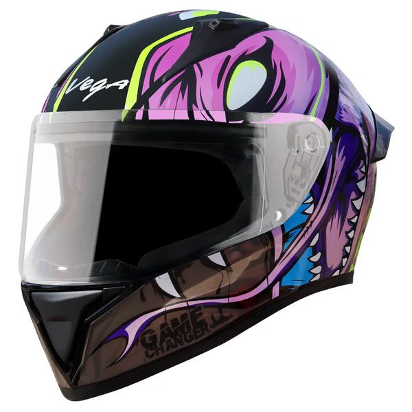 Buy online Vega Bolt Game Changer Black Pink Helmet