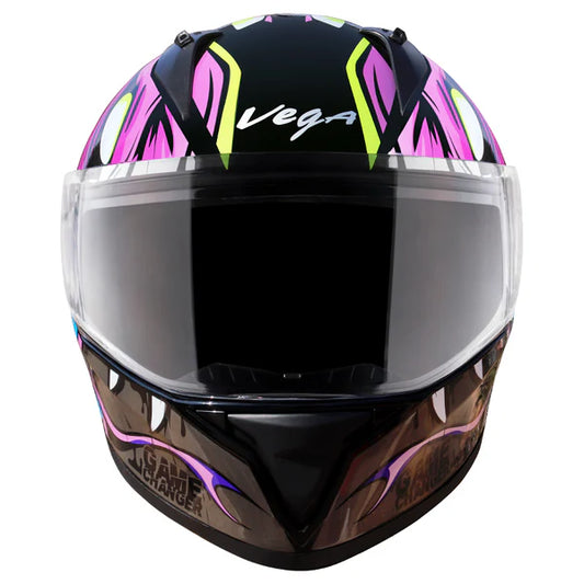 Vega Bolt Game Changer Black Pink Helmet - ItZspeed