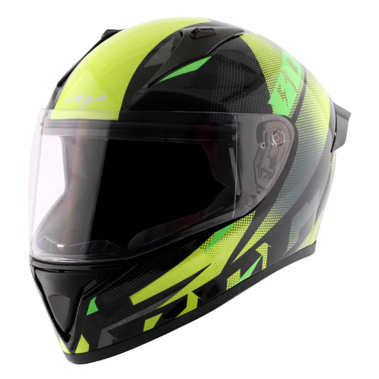 Vega Bolt Macho Black Neon & Yellow Color Helmet - ItZspeed