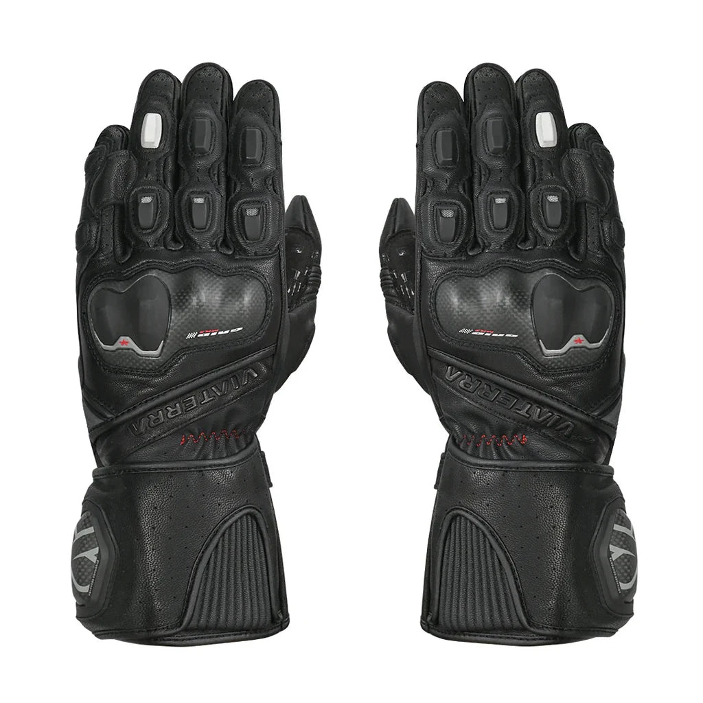 Buy online Viaterra Grid MK3 Full Gauntlet Motorcycle Riding Black Color Gloves at best price in India