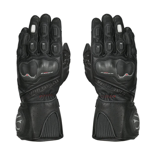 Viaterra Grid MK3 Full Gauntlet Motorcycle Riding Black Color Gloves - ItZspeed