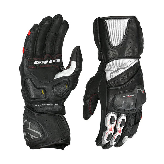 Viaterra Grid MK3 Full Gauntlet Motorcycle Riding Gloves - ItZspeed