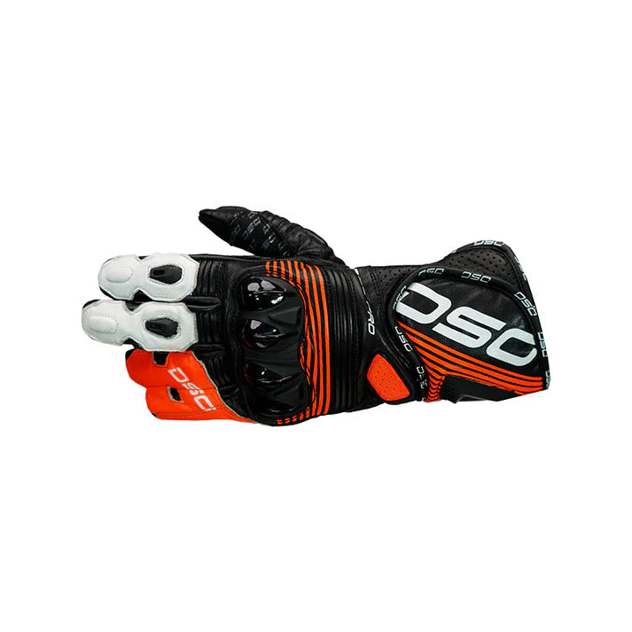 DSG Race Pro V1 Riding Glove Black Red Fluo White - ItZspeed