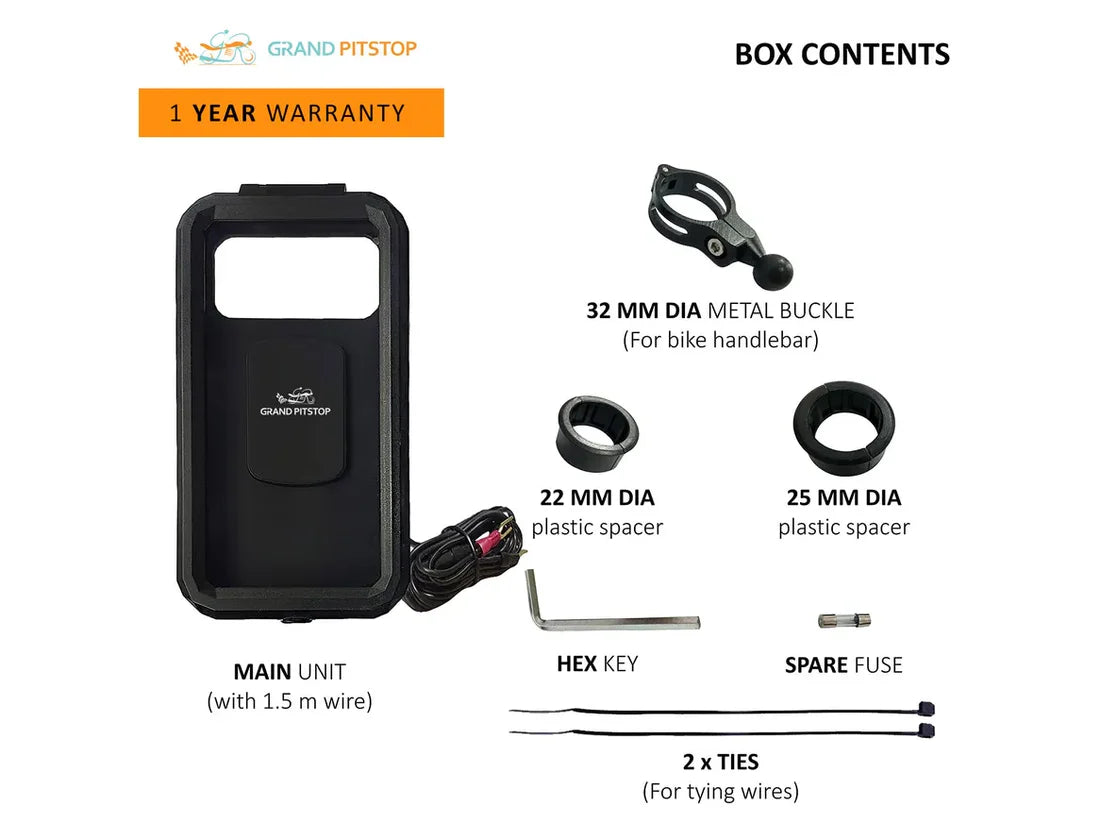 GrandPitstop Waterproof Handlebar Mount with Charger - ItZspeed