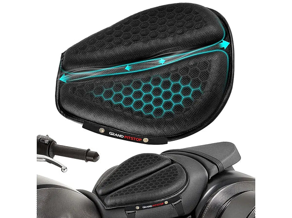 Grand Pitstop Motorcycle Honeycomb Air Gel Seat Cushion - Universal Fit - ItZspeed