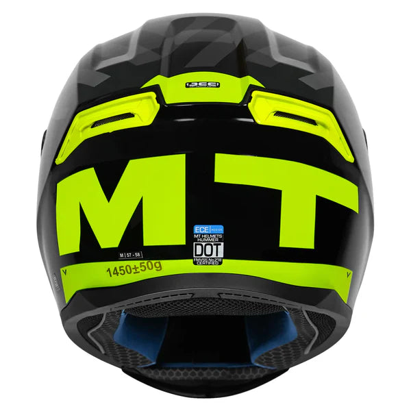MT Hummer Air Helmet Glossy Yellow (Neon) - ItZspeed