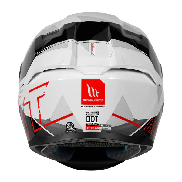 MT Hummer B Monti Helmet White Color - ItZspeed