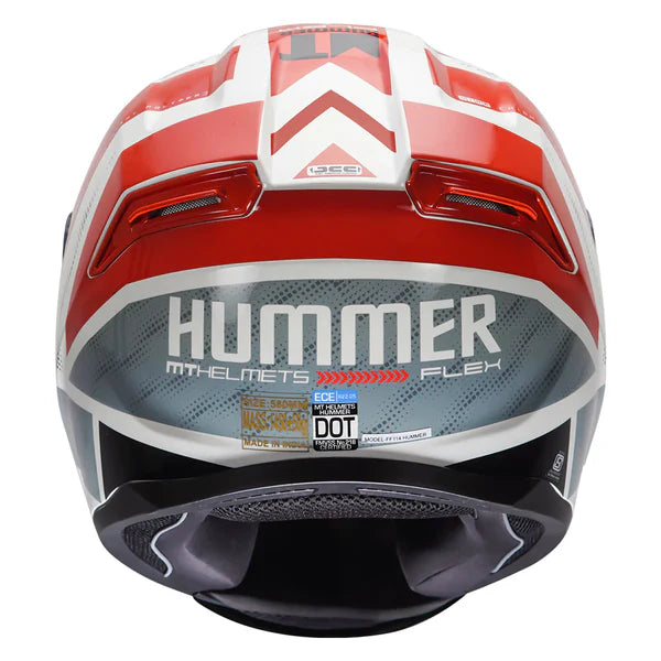 MT Hummer Flex Red color Helmet - ItZspeed