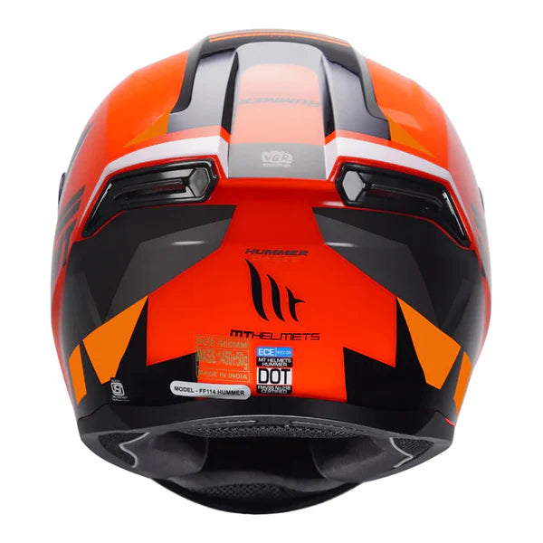 MT Hummer Oasis Helmet Glossy Orange Color - ItZspeed