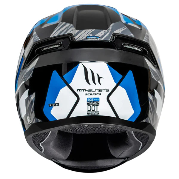 MT Hummer Scratch Helmet Blue Color - ItZspeed