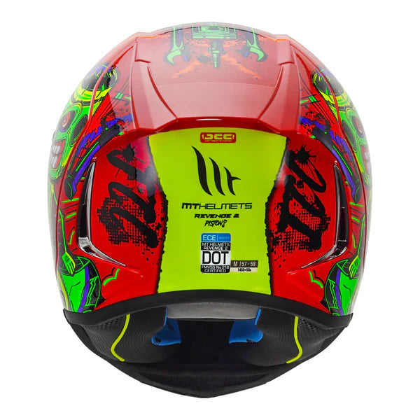 MT Revenge 2 Piston Glossy Red Helmet - ItZspeed