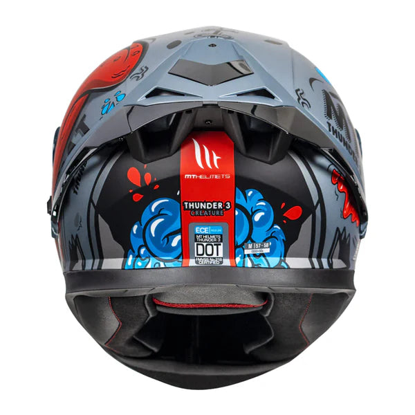 MT THUNDER 3 Pro Creature Matt grey Helmet - ItZspeed
