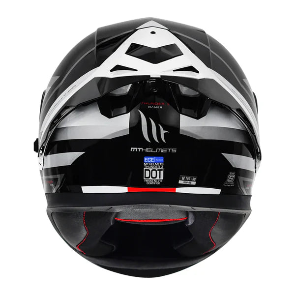 MT THUNDER 3 Pro Damer Glossy Black & White Color Helmet - ItZspeed