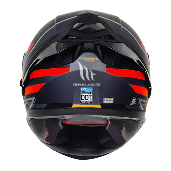 MT THUNDER 3 Pro Damer Matt Black & Red Helmet - ItZspeed
