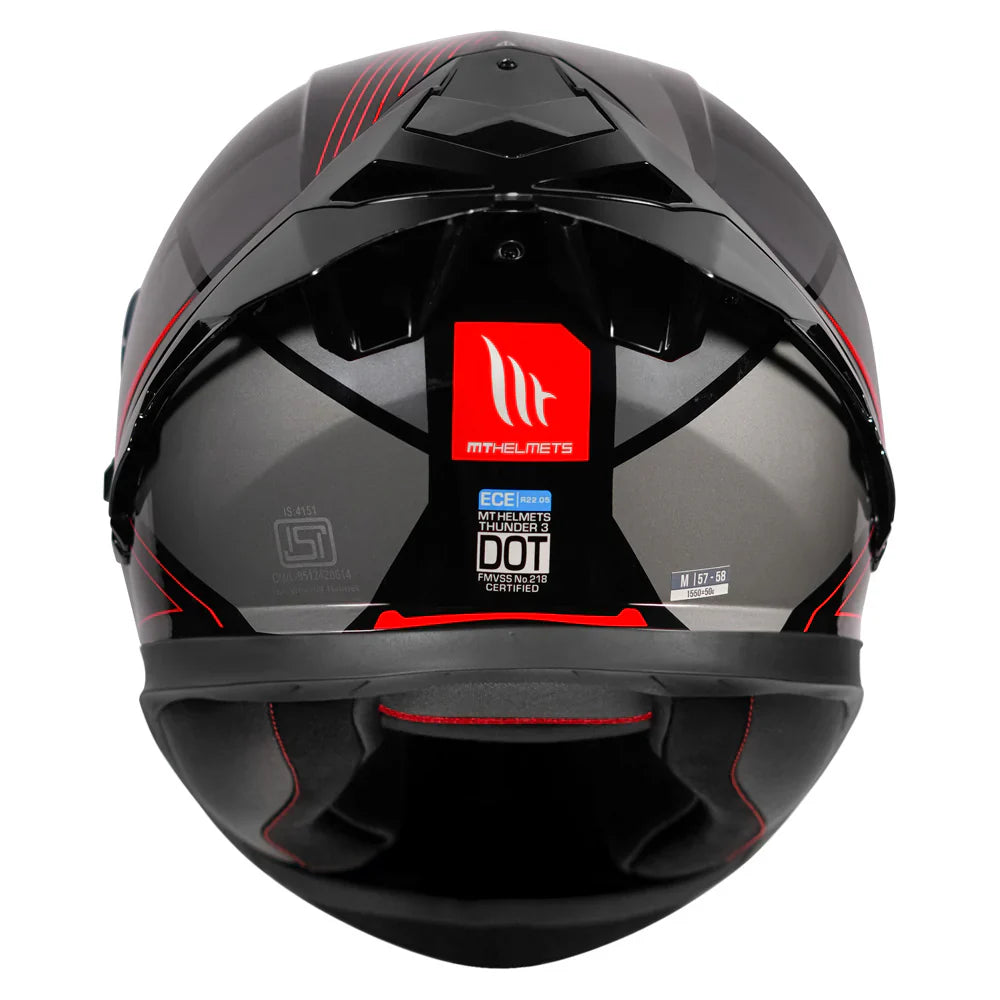 MT THUNDER 3 Pro Enigma Helmet Grey & Black Color - ItZspeed