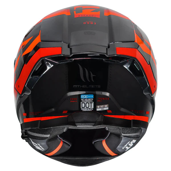 MT THUNDER 4 Ergo Helmet Red color - ItZspeed