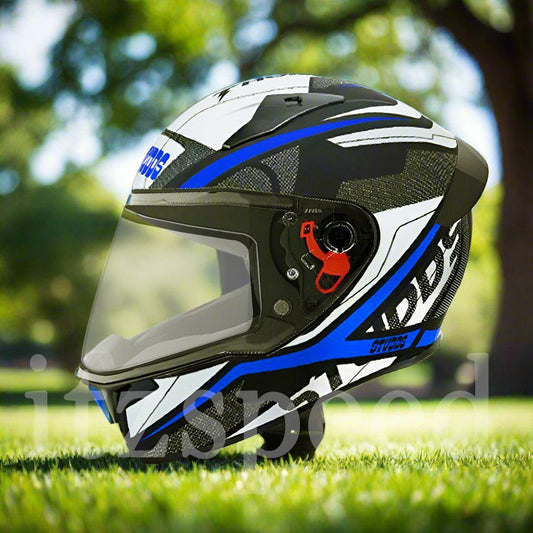 Studds Thunder D4 Decor Black & Blue - ItZspeed