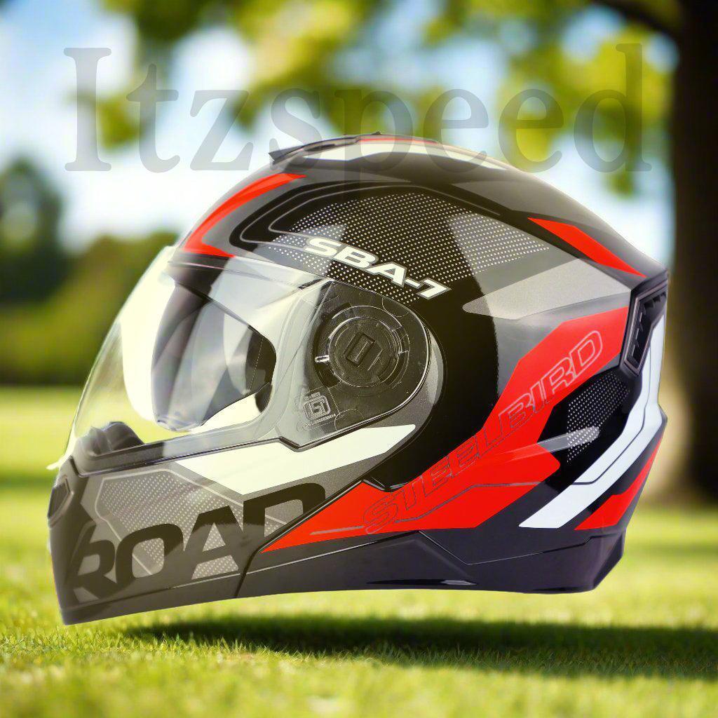 Steelbird Air SBA-7 Road Red & black color - ItZspeed