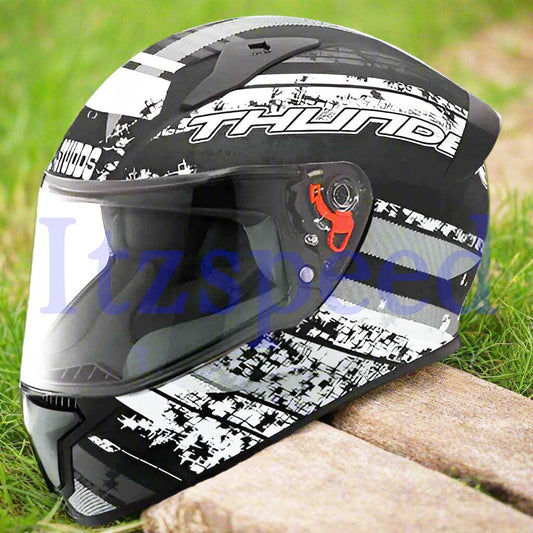 Studds Thunder D1 Decor Matt Black N4 - ItZspeed