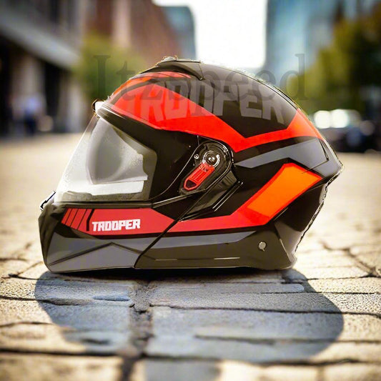 Studds Trooper DV D2 Hellcat Decor Red & Black color - ItZspeed
