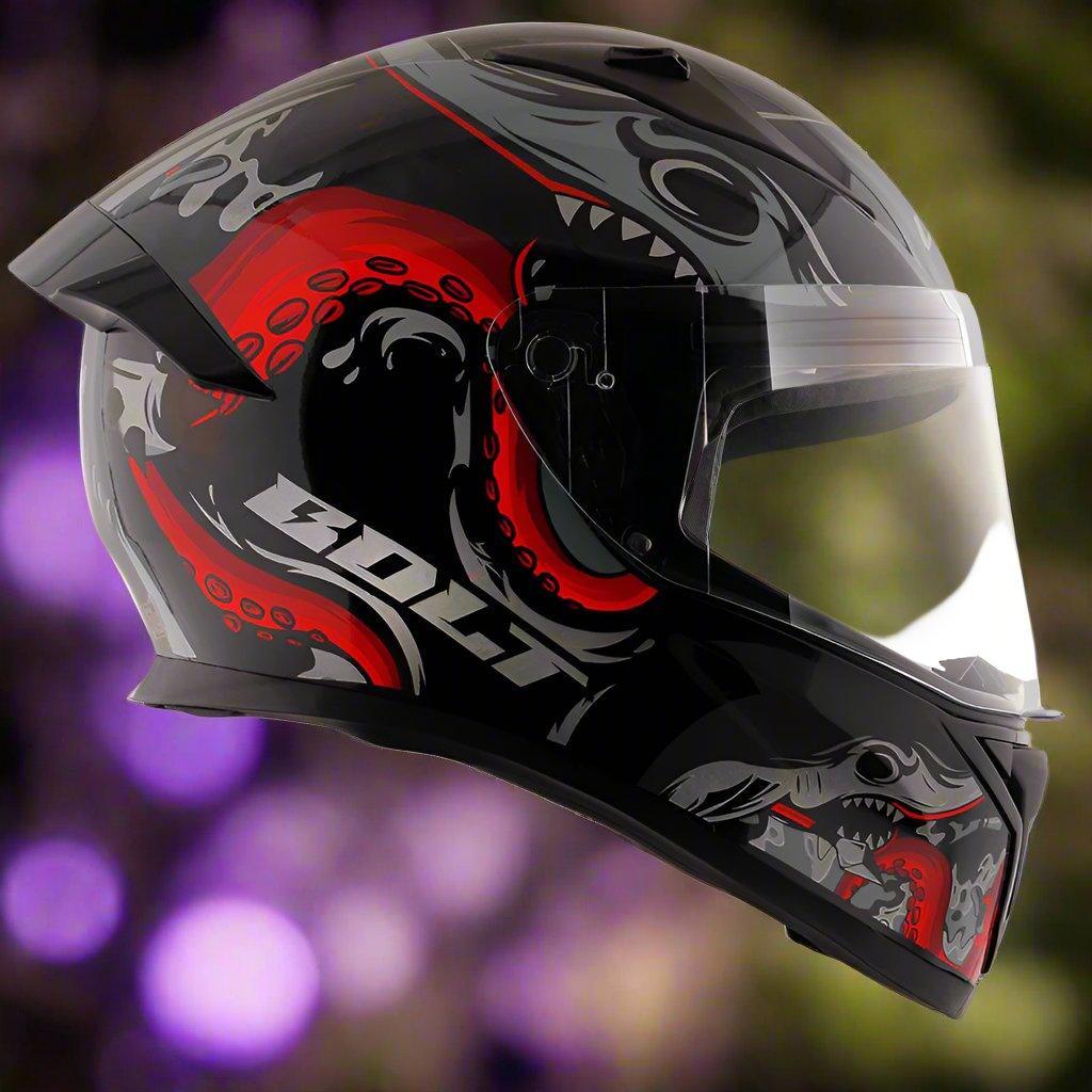 Vega Bolt Octopus Red black helmet - ItZspeed
